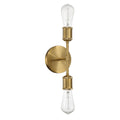 Double Lights Bathroom Wall Sconce - Clear Gold