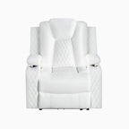 Ensemble de canapés inclinables de luxe style cinéma avec inclinaison électrique, lumières LED, chargement sans fil et haut-parleur Bluetooth