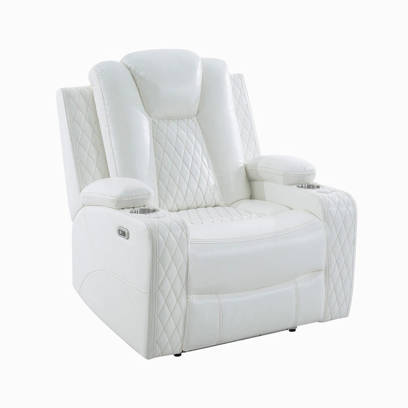 Ensemble de canapés inclinables de luxe style cinéma avec inclinaison électrique, lumières LED, chargement sans fil et haut-parleur Bluetooth