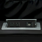 Ensemble de canapés inclinables de luxe style cinéma avec inclinaison électrique, lumières LED, chargement sans fil et haut-parleur Bluetooth