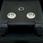 Ensemble de canapés inclinables de luxe style cinéma avec inclinaison électrique, lumières LED, chargement sans fil et haut-parleur Bluetooth