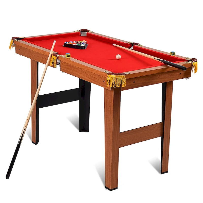 Table de billard miniature Costway 48 pouces (122 cm) avec queues et boules - Dimensions : 48 cm (L) x 26 cm (l) x 30 cm (H)