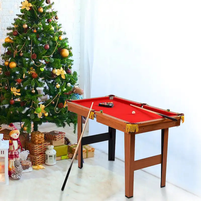 Table de billard miniature Costway 48 pouces (122 cm) avec queues et boules - Dimensions : 48 cm (L) x 26 cm (l) x 30 cm (H)