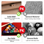 Table de billard miniature Costway 48 pouces (122 cm) avec queues et boules - Dimensions : 48 cm (L) x 26 cm (l) x 30 cm (H)