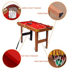 Table de billard miniature Costway 48 pouces (122 cm) avec queues et boules - Dimensions : 48 cm (L) x 26 cm (l) x 30 cm (H)