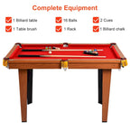 Table de billard miniature Costway 48 pouces (122 cm) avec queues et boules - Dimensions : 48 cm (L) x 26 cm (l) x 30 cm (H)