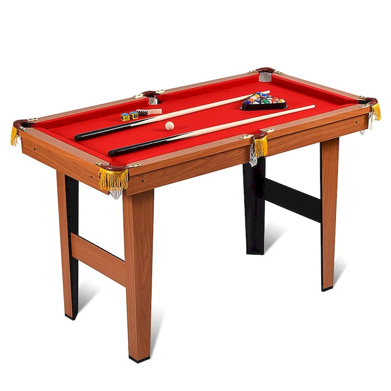Table de billard miniature Costway 48 pouces (122 cm) avec queues et boules - Dimensions : 48 cm (L) x 26 cm (l) x 30 cm (H)