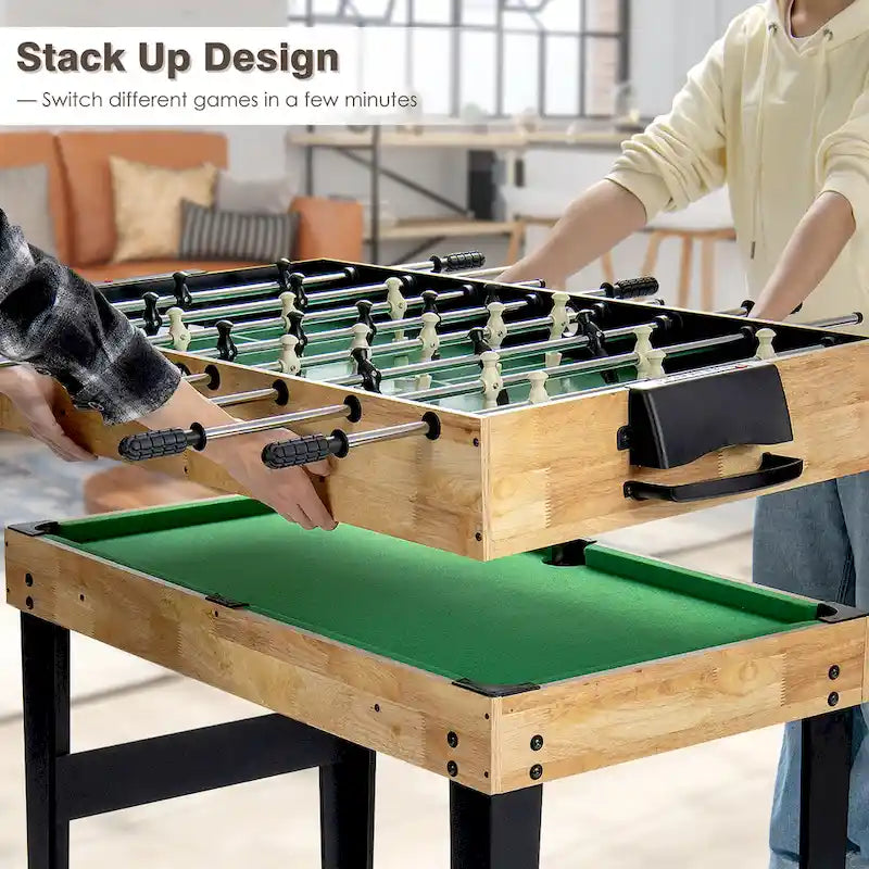 Ensemble de table de jeux combinée 10 en 1 Costway, table de jeux multi-jeux pour la maison - Voir les détails