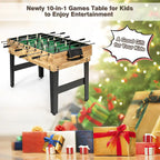 Ensemble de table de jeux combinée 10 en 1 Costway, table de jeux multi-jeux pour la maison - Voir les détails