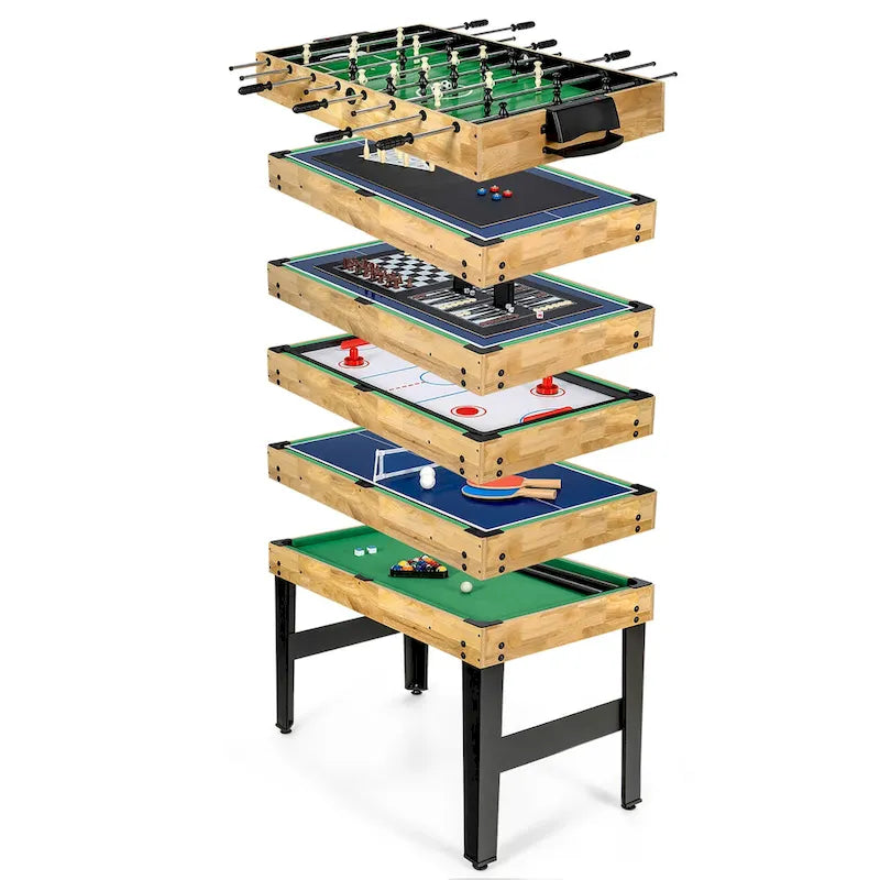 Ensemble de table de jeux combinée 10 en 1 Costway, table de jeux multi-jeux pour la maison - Voir les détails