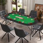 Table de poker Costway pour 8 joueurs avec 8 porte-gobelets et accoudoirs confortables