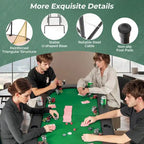 Table de poker Costway pour 8 joueurs avec 8 porte-gobelets et accoudoirs confortables
