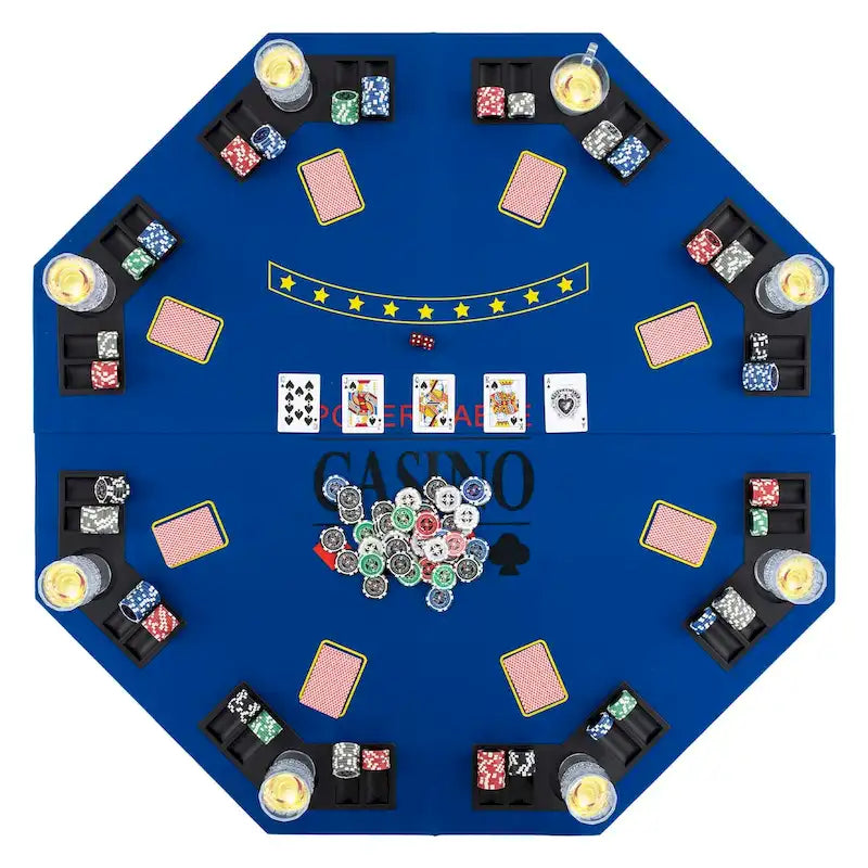 Table de poker Costway 48 - 8 joueurs, pliable, Texas Holdem - Voir les détails