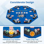 Table de poker Costway 48 - 8 joueurs, pliable, Texas Holdem - Voir les détails