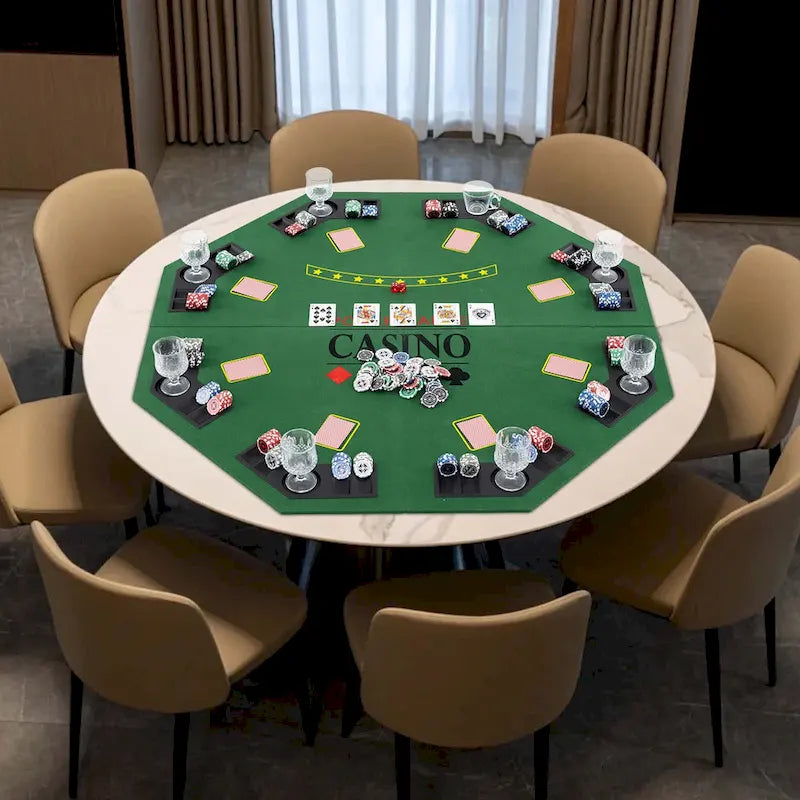 Table de poker Costway 48 - 8 joueurs, pliable, Texas Holdem - Voir les détails