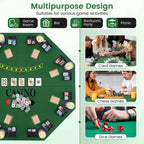 Table de poker Costway 48 - 8 joueurs, pliable, Texas Holdem - Voir les détails