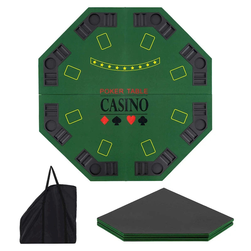 Table de poker Costway 48 - 8 joueurs, pliable, Texas Holdem - Voir les détails