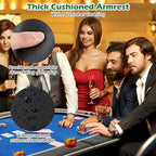 Plateau de table de poker pliable et rembourré Gymax 84 x 42 pour 10 joueurs avec