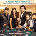 Table de poker pliable Costway 48 pour 6 joueurs avec sac de transport et gobelet inclus - Voir les détails