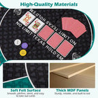 Table de poker pliable Costway 48 pour 6 joueurs avec sac de transport et gobelet inclus - Voir les détails