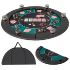 Table de poker pliable Costway 48 pour 6 joueurs avec sac de transport et gobelet inclus - Voir les détails
