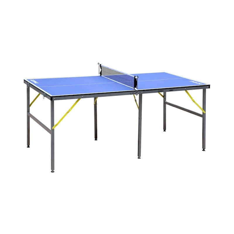 Table de ping-pong pliable et portable de taille moyenne (1,83 m) pour une utilisation intérieure et extérieure.