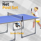 Table de ping-pong pliable et portable de 1,83 m (6 pieds) de taille moyenne, avec filet, pour jouer à l'intérieur et à l'extérieur.