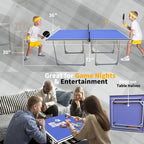 Table de ping-pong pliable et portable de 1,83 m (6 pieds) de taille moyenne, avec filet, pour jouer à l'intérieur et à l'extérieur.