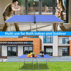 Table de ping-pong pliable et portable de 1,83 m (6 pieds) de taille moyenne, avec filet, pour jouer à l'intérieur et à l'extérieur.