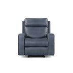 Fauteuil inclinable électrique en cuir pleine fleur de 94 cm de large, avec fonction bascule et port de chargement USB, idéal pour le home cinéma.