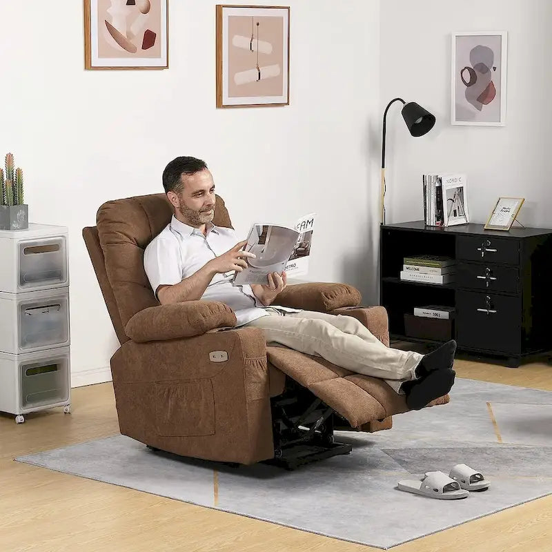 Fauteuil releveur électrique en tissu Moasis pour personnes âgées