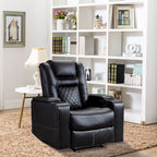 Fauteuils de cinéma maison en cuir respirant avec ports USB et porte-gobelets