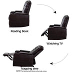 Fauteuils de cinéma maison en cuir respirant avec ports USB et porte-gobelets