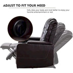 Fauteuils de cinéma maison en cuir respirant avec ports USB et porte-gobelets