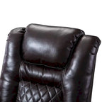 Fauteuils de cinéma maison en cuir respirant avec ports USB et porte-gobelets