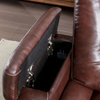 Fauteuils de cinéma maison électriques rembourrés, inclinables, en cuir PU, avec rangement dissimulé dans les accoudoirs