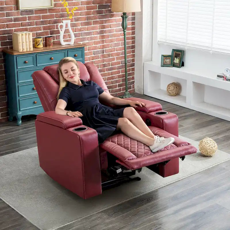 Fauteuil inclinable électrique de cinéma avec ports USB et porte-gobelets