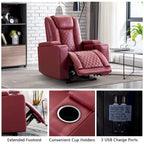 Fauteuil inclinable électrique de cinéma avec ports USB et porte-gobelets