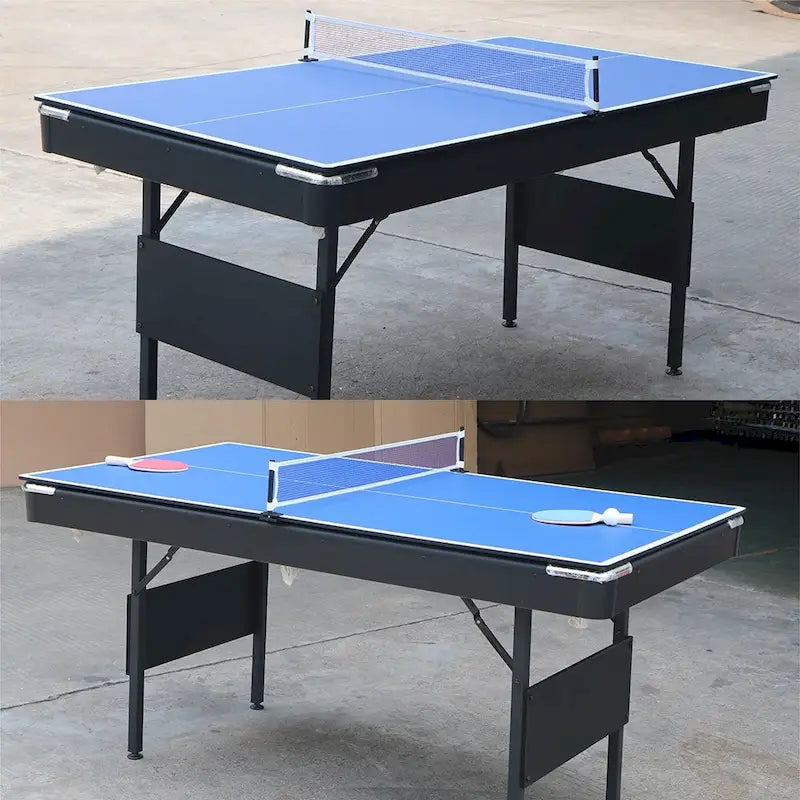 Table de jeu portable 3 en 1 de 65,7 pouces (billard, ping-pong, table de jeu pour la maison) - Non disponible