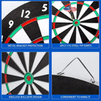 Jeu de fléchettes et de baseball en papier GSE 18 (2 en 1). Cible double face avec six fléchettes à pointe acier 17G - 45,7 cm (18 pouces)