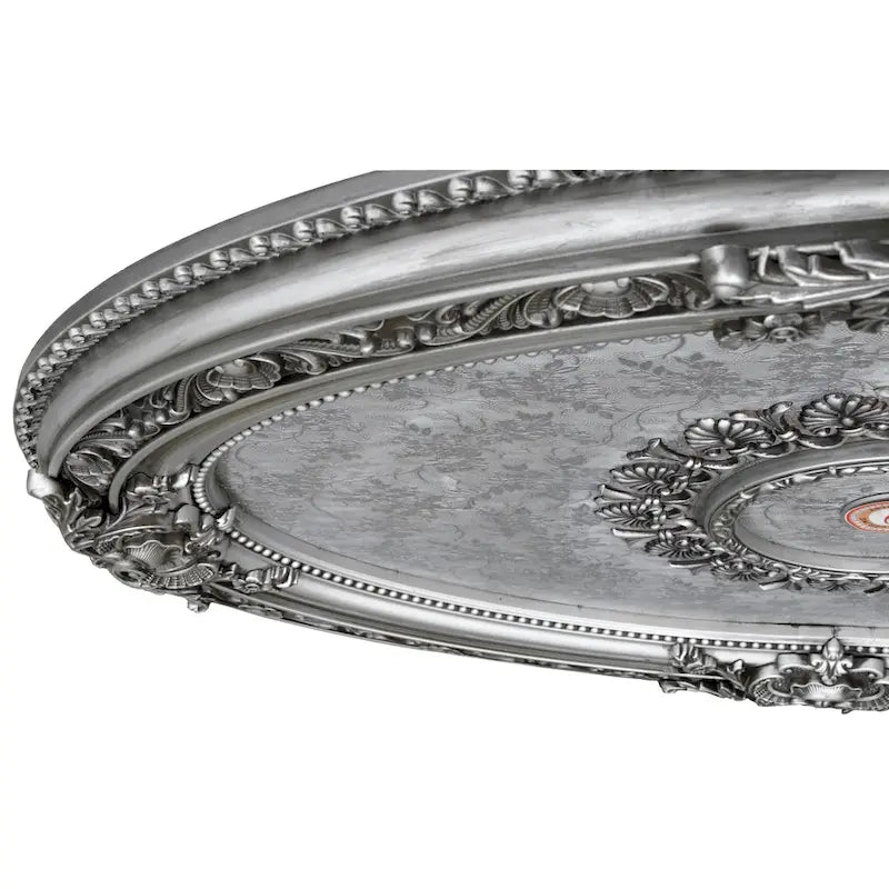 Golden Rocaille Oval Chandelier Ceiling Medallion