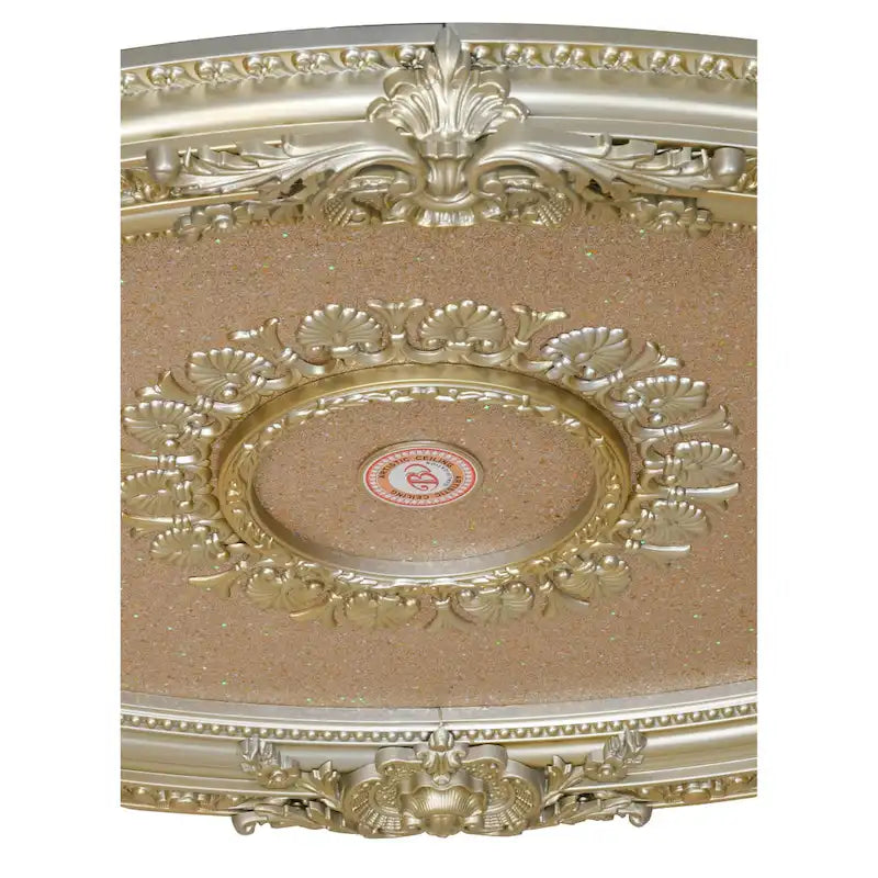 Golden Rocaille Oval Chandelier Ceiling Medallion