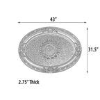 Médaillon de plafond ovale en forme de rocaille dorée