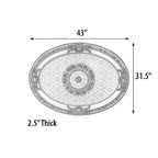 Médaillon de plafond ovale en forme de rocaille dorée