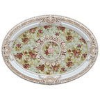 Médaillon de plafond ovale en forme de rocaille dorée