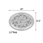 Médaillon de plafond ovale en forme de rocaille dorée