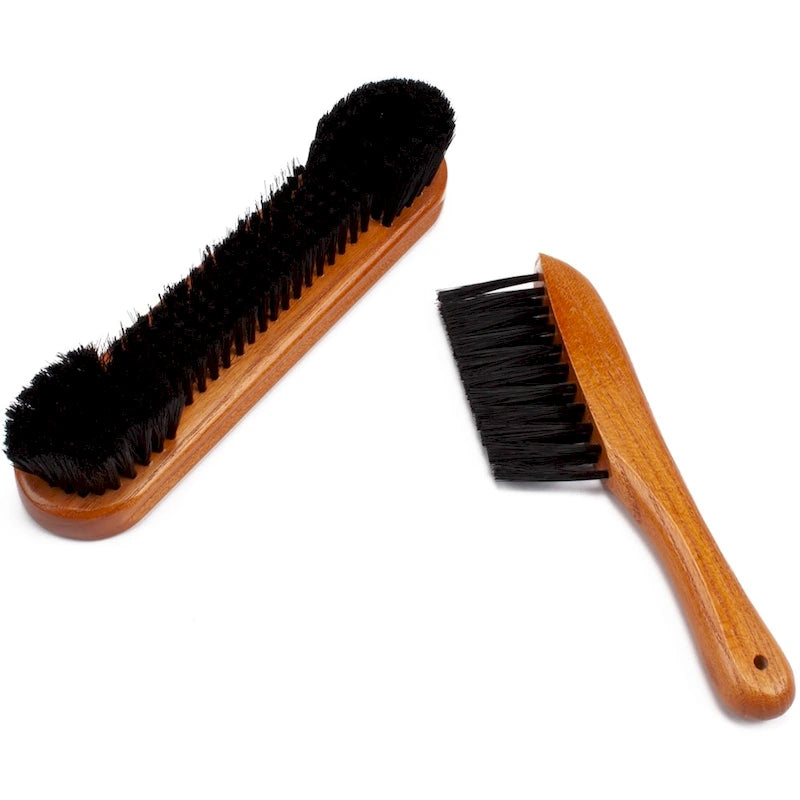 Ensemble de 2 brosses en bois massif pour table de billard GSE (brosse et brosse pour bandes). Accessoires pour table de billard.