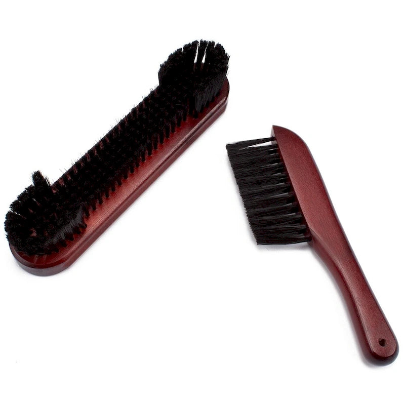 Ensemble de 2 brosses en bois massif pour table de billard GSE (brosse et brosse pour bandes). Accessoires pour table de billard.
