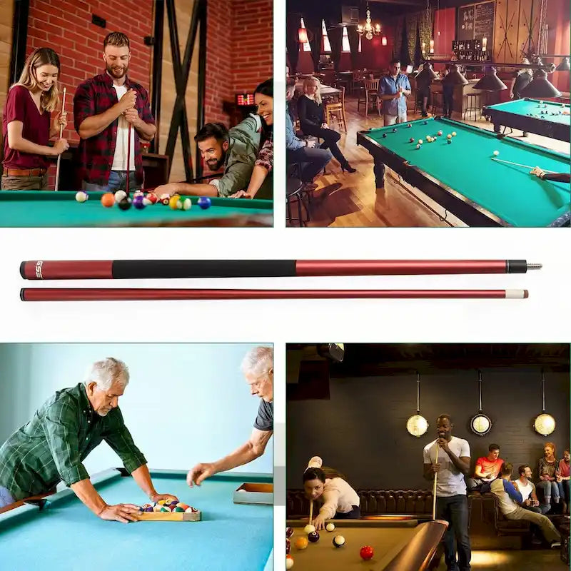 Queue de billard GSE 58 en composite de graphite et fibre de verre, 2 pièces, pour hommes et femmes, idéale pour une utilisation à domicile ou dans un bar/établissement commercial.