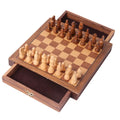 GSE 10  Magnetic Travel Chess Set, Wooden Chess Board Game Set with Drawers, Classic Portable Chess Set